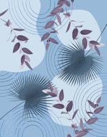 Blue Purple Abstract Shapes 1 ταπετσαρία