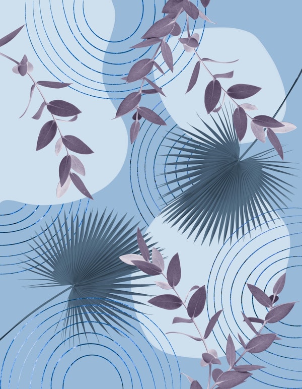 Blue Purple Abstract Shapes 1