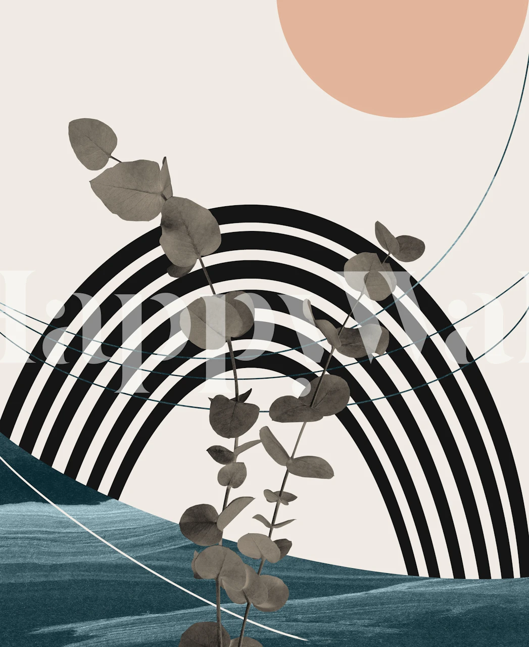 carta da parati Eucalyptus Rainbow Oasis 2 in una stanza