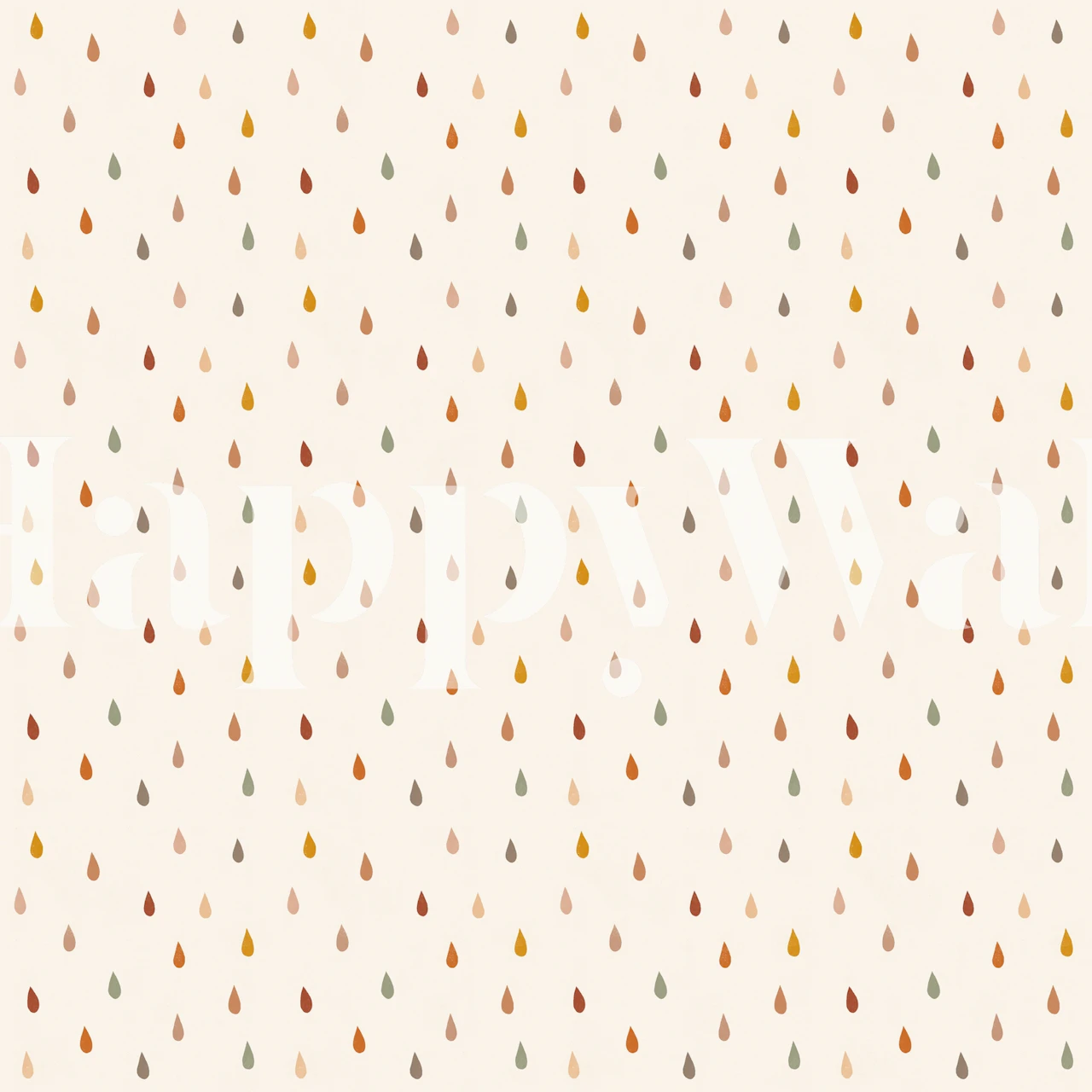 Colorful drop patterns in beige, pastel tones wallpaper