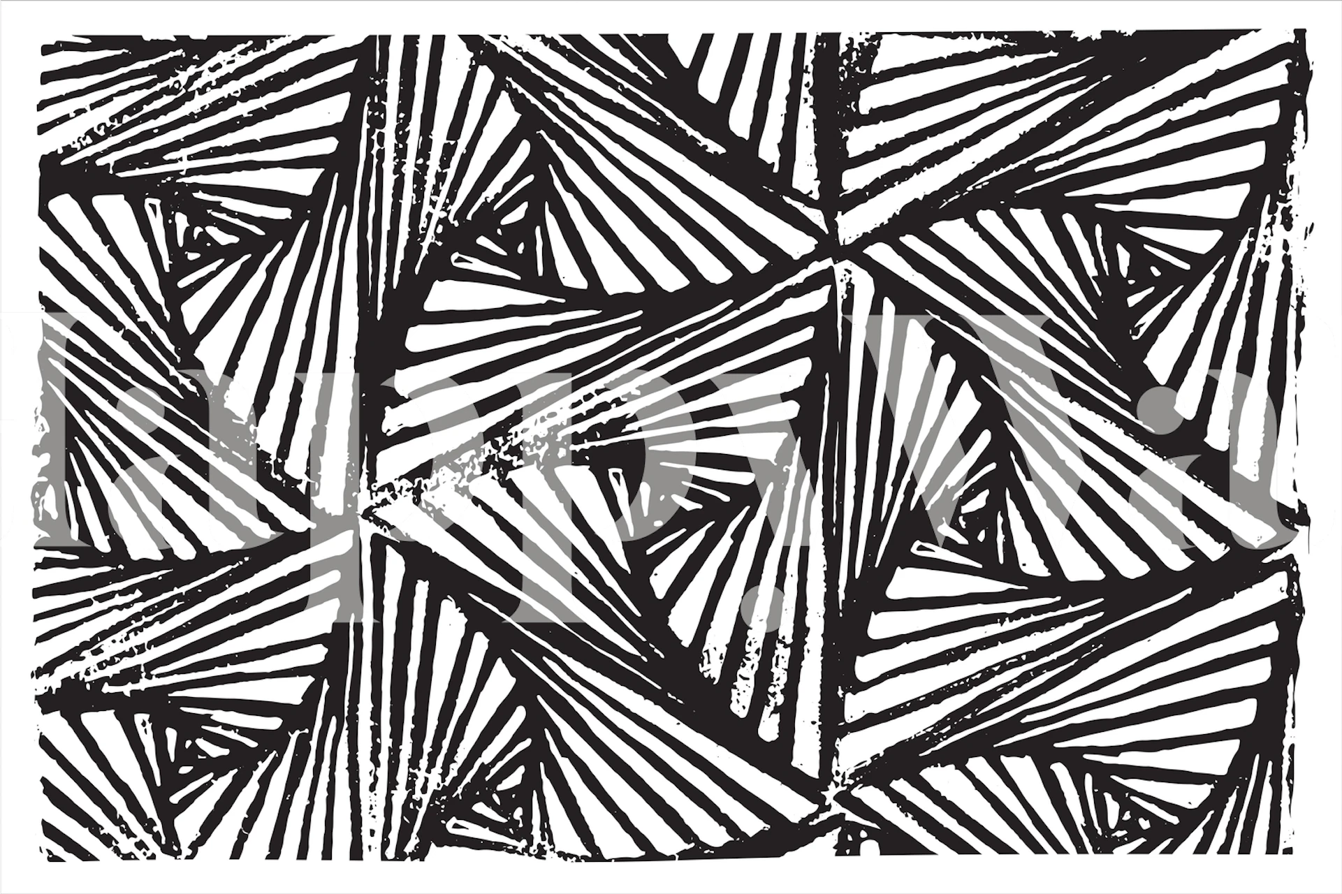 Black and white geometric triangular patterns wallpaper