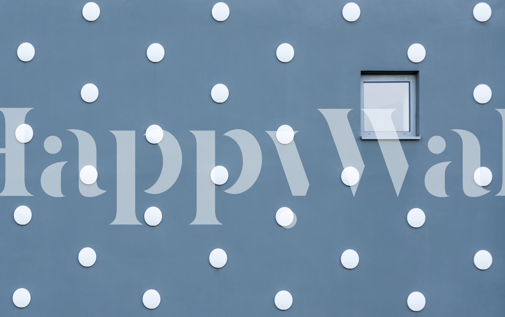 Grey background with white polka dots wallpaper