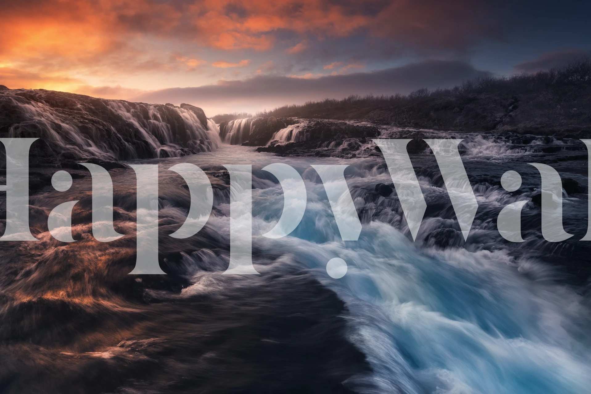 Blue Flow tapet i et moderne rum