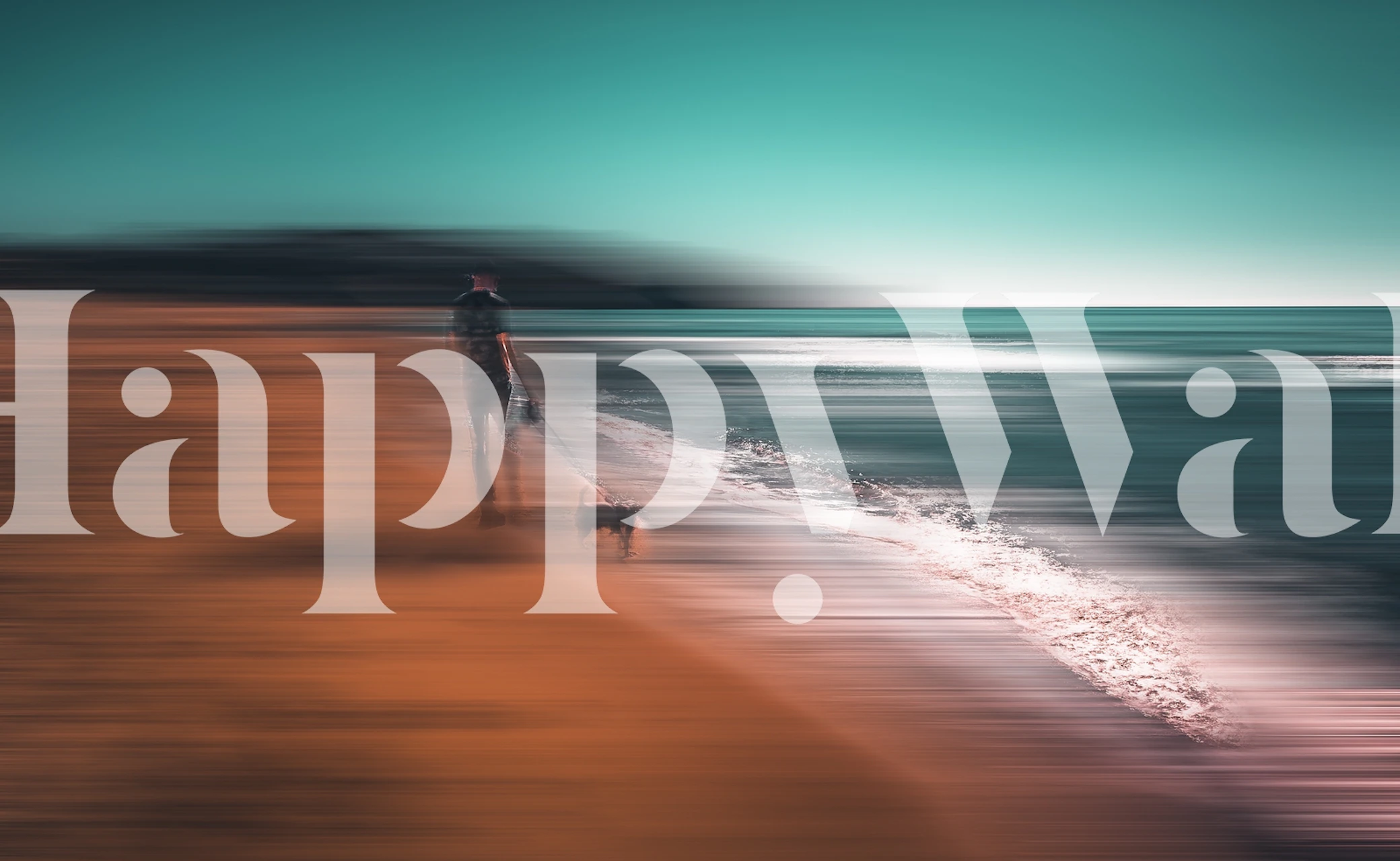 Serene wallpaper featuring a beach scene