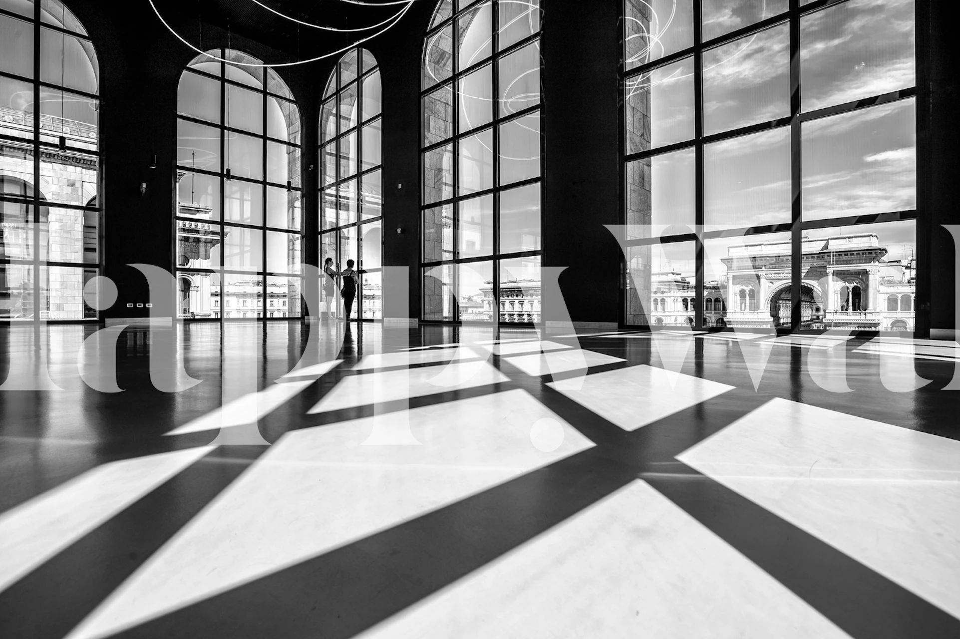 Wallpaper featuring lights and shadows design