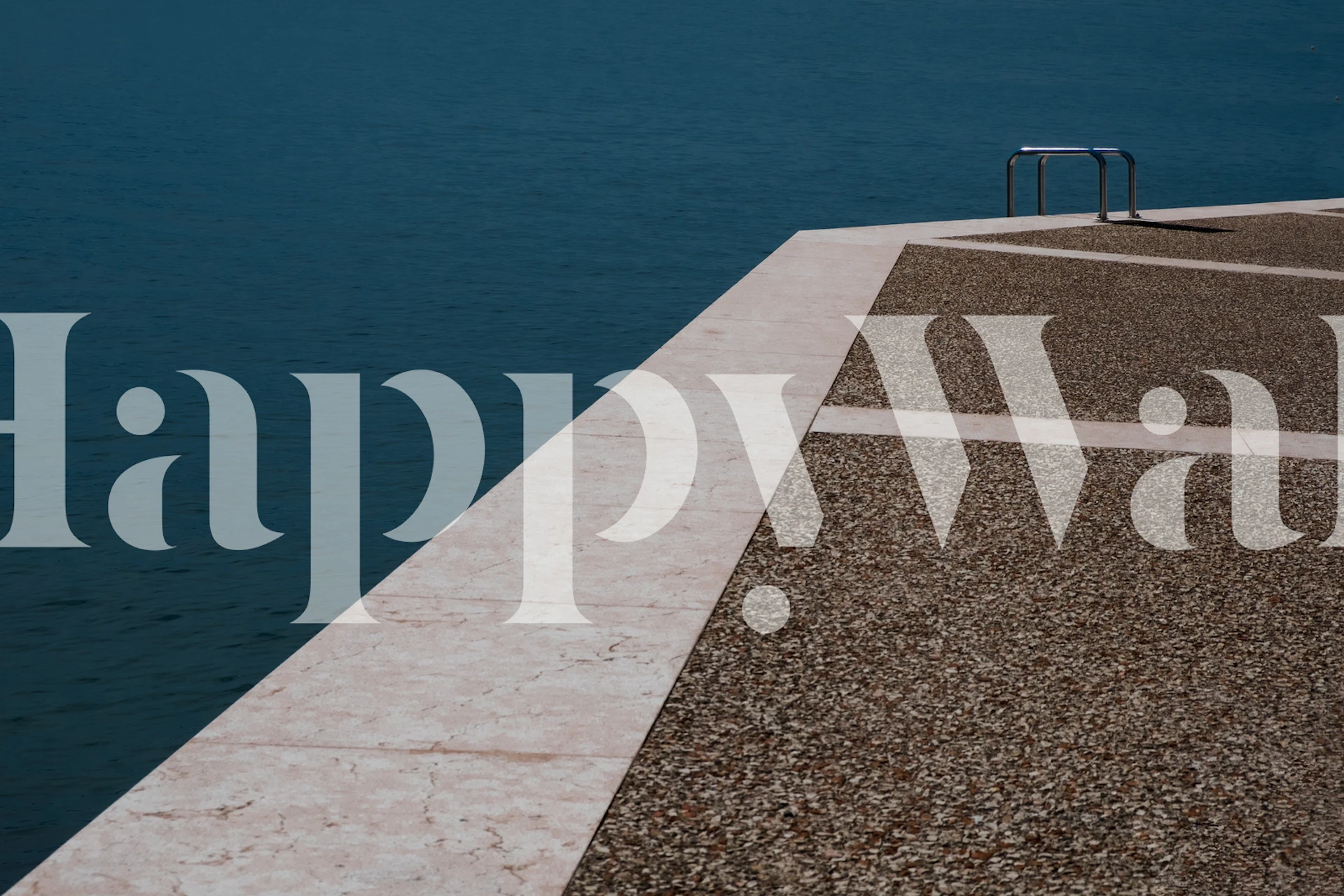 Blue water geometric design wallpaper with modern patterns