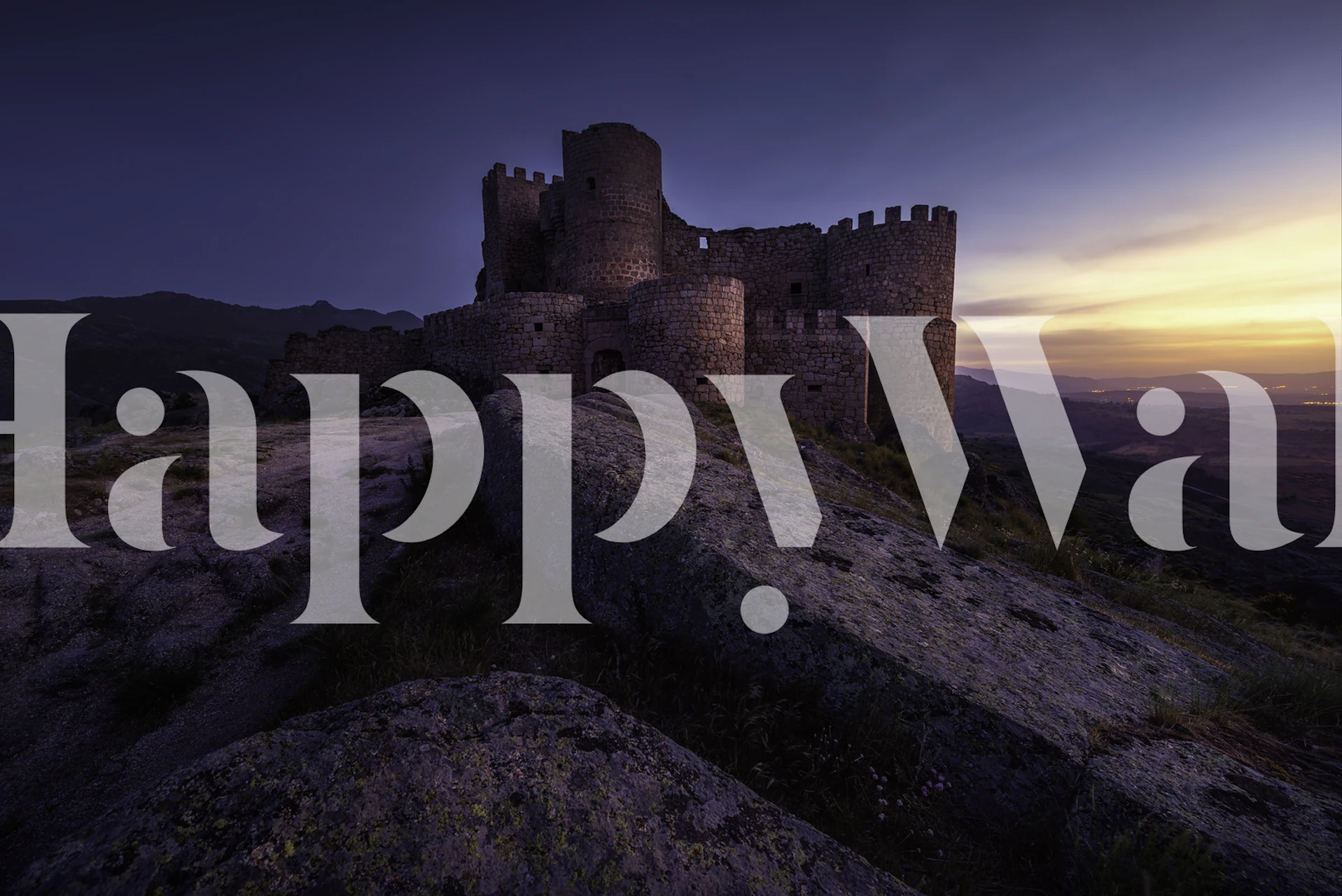 Althoughospese Castle wallpaper in a room