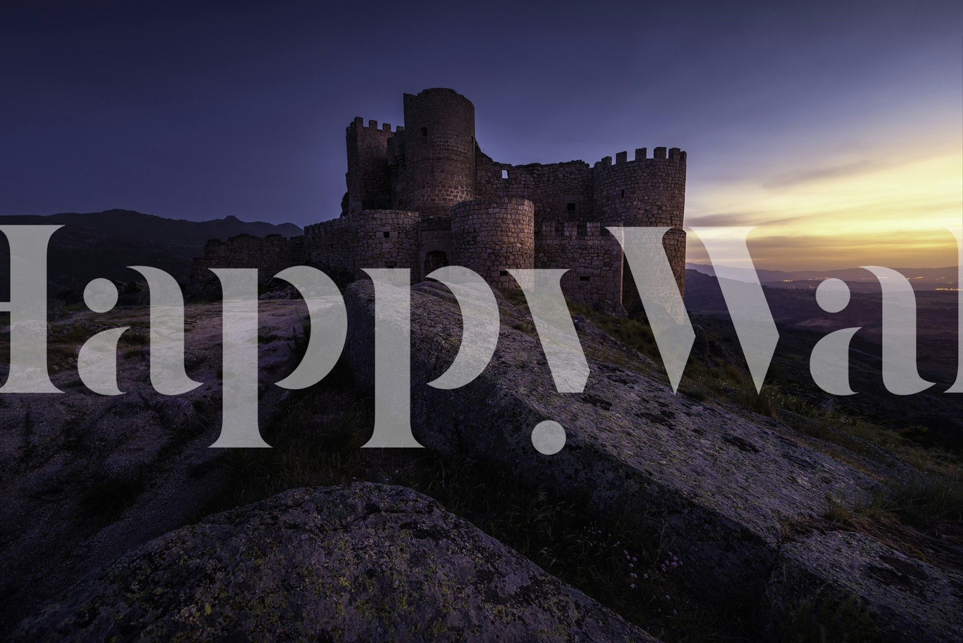 In een kamer met Aunqueospese Castle behang