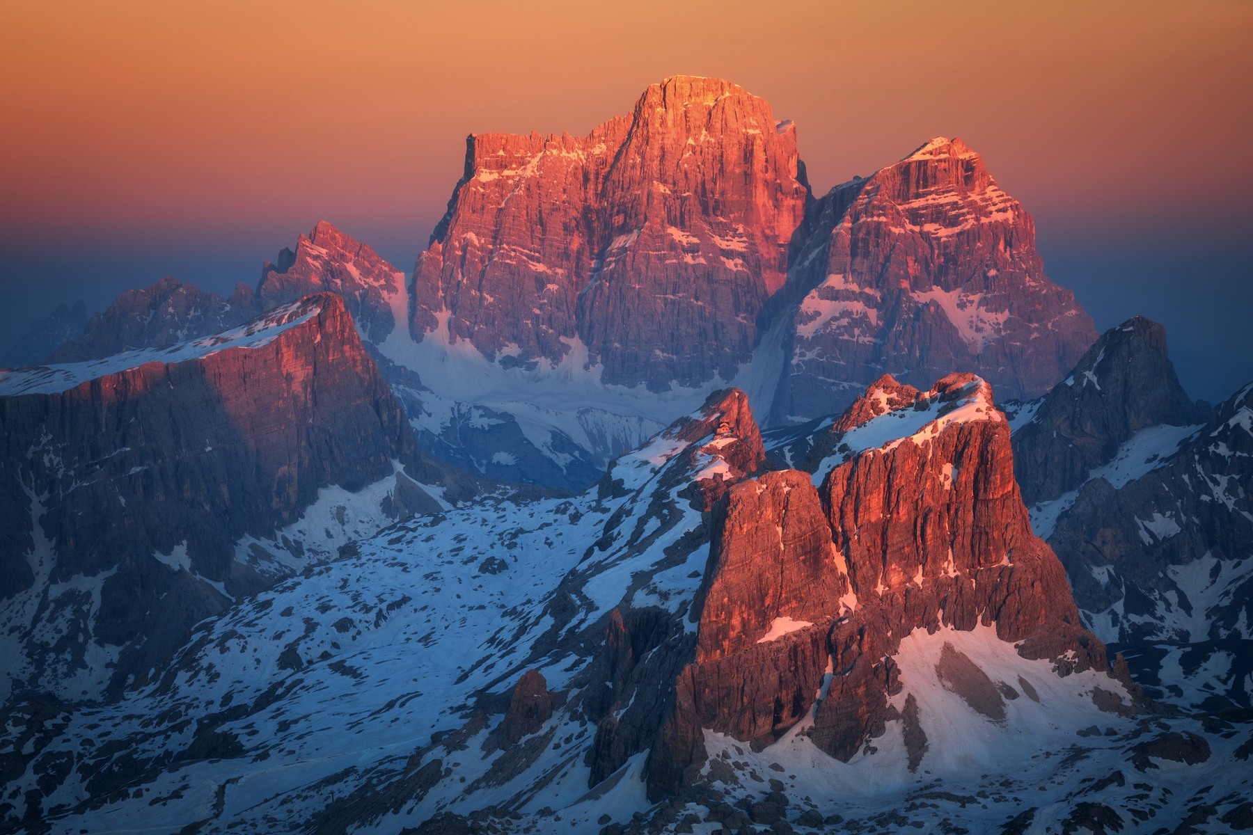 Burning Dolomites Wallpaper - Buy Online at Happywall