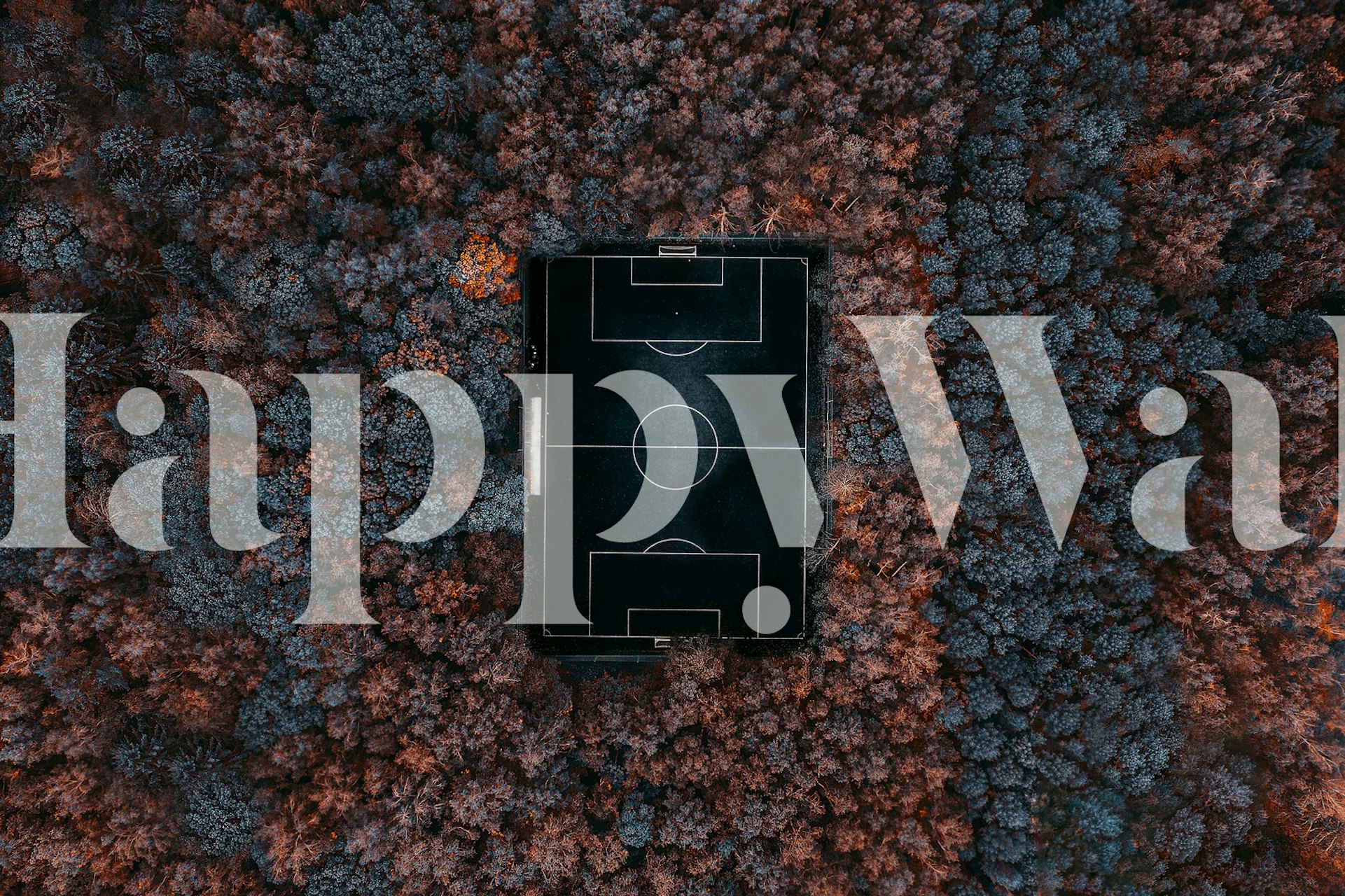 Diseño de papel pintado de bosque para decoración interior