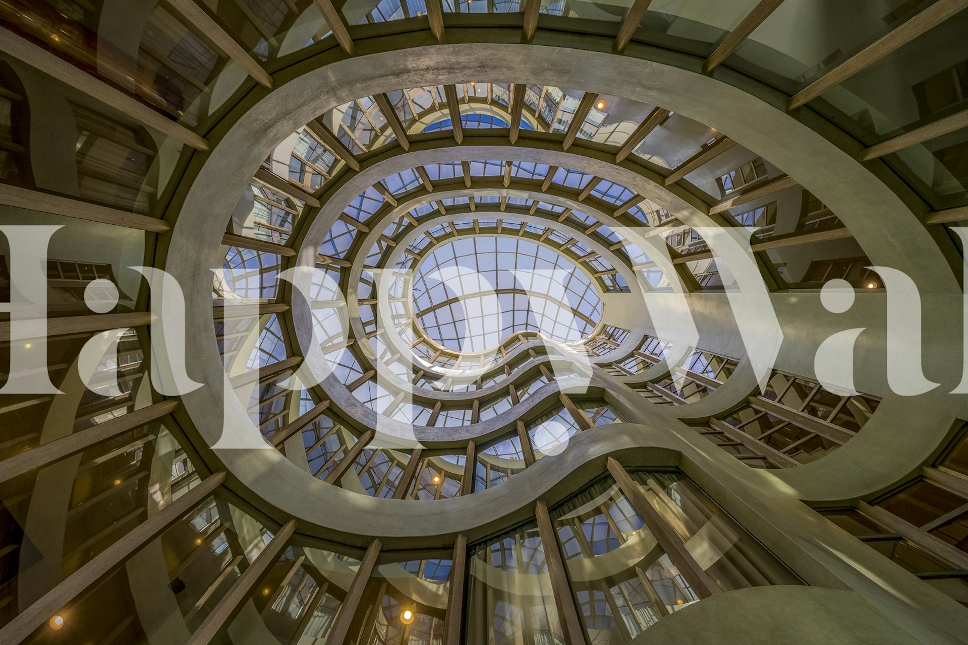 Havana Stairs wallpaper design in a room