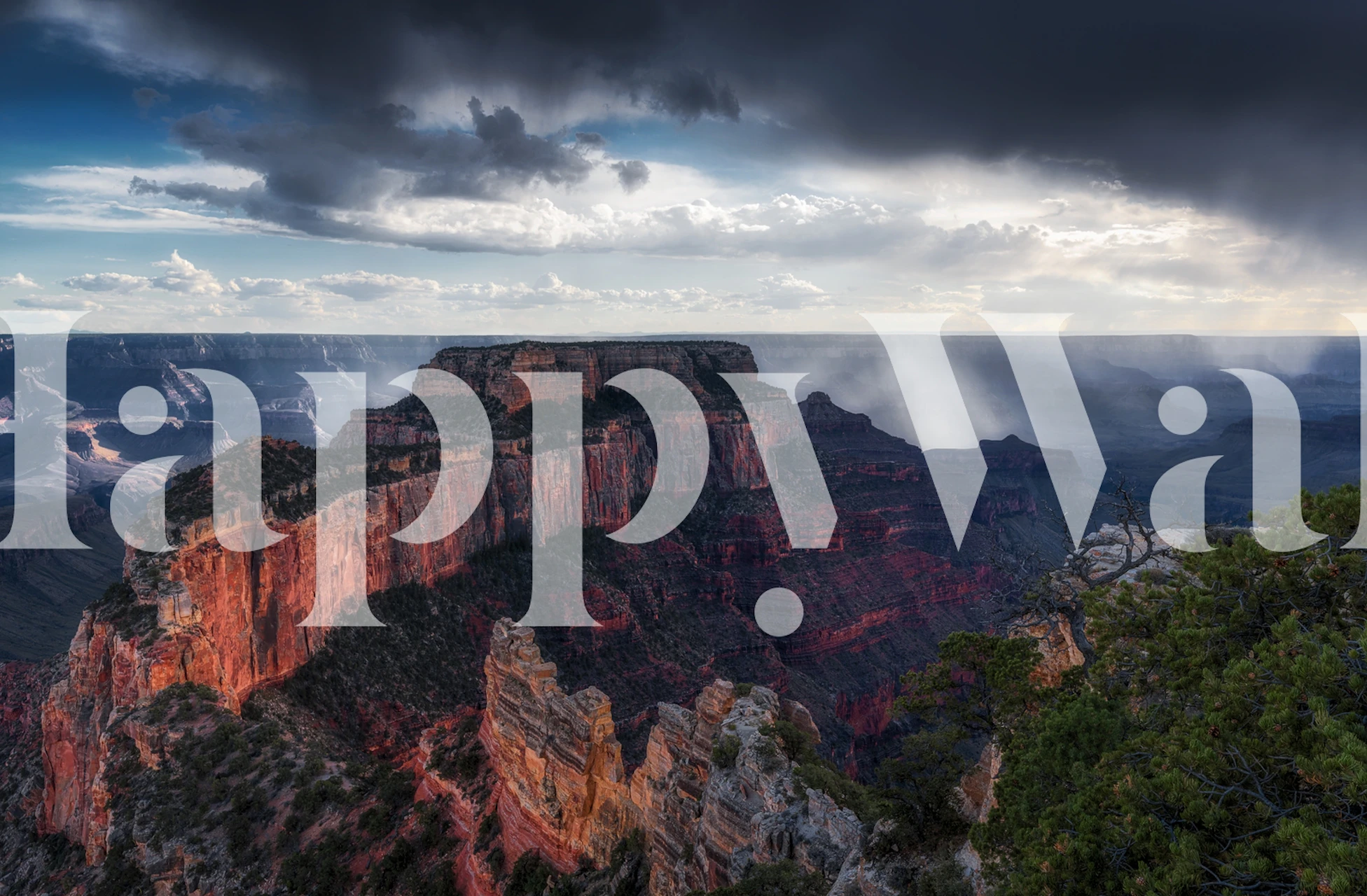 Grand Canyon -tapettisuunnittelu huoneessa