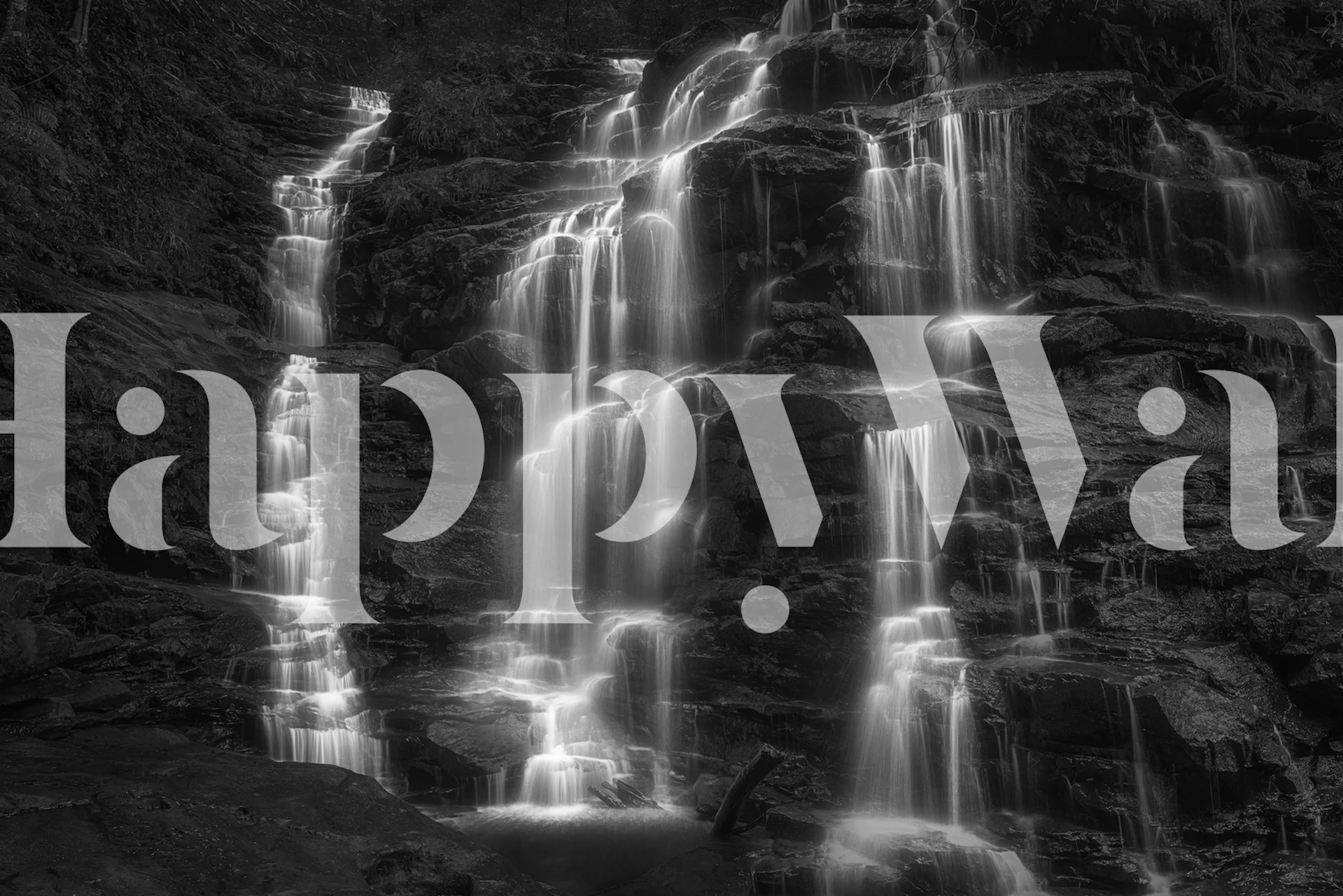 Papier peint cascade de rivière dans une pièce