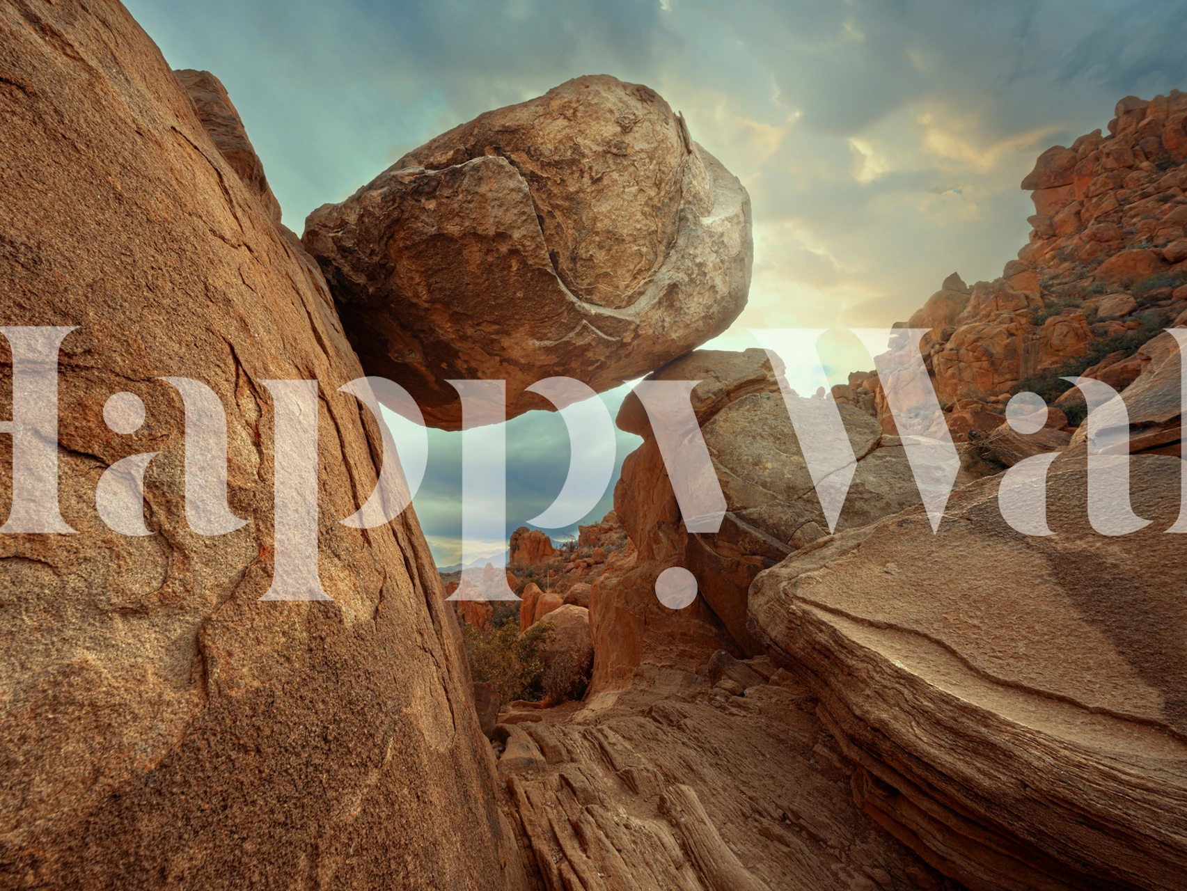 Balanced Rock wallpaper in a room setting