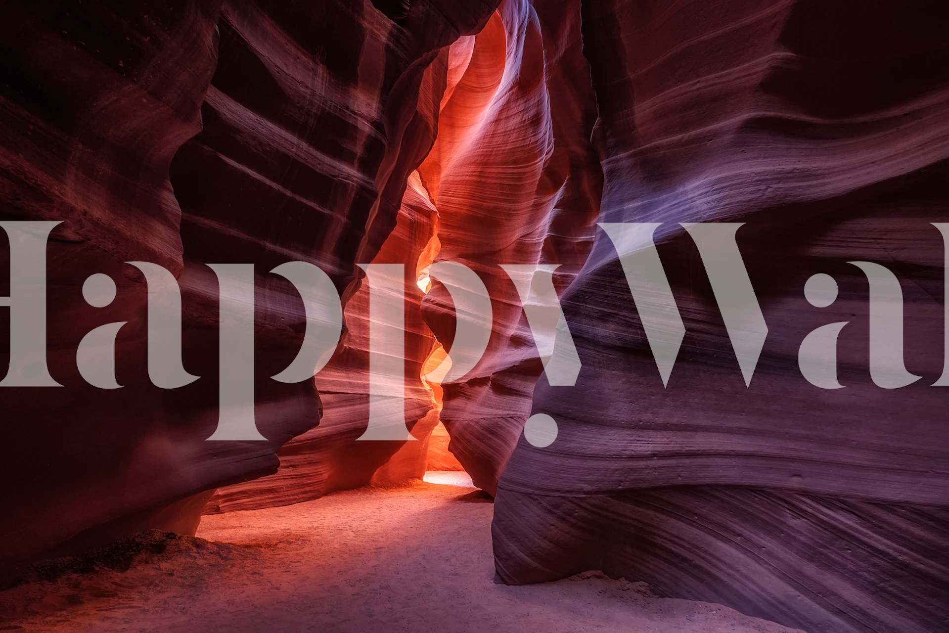 Abstract canyon with red and purple hues wallpaper