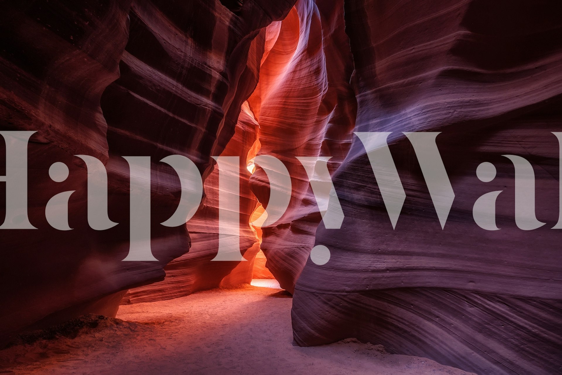 Abstract canyon with red and purple hues wallpaper