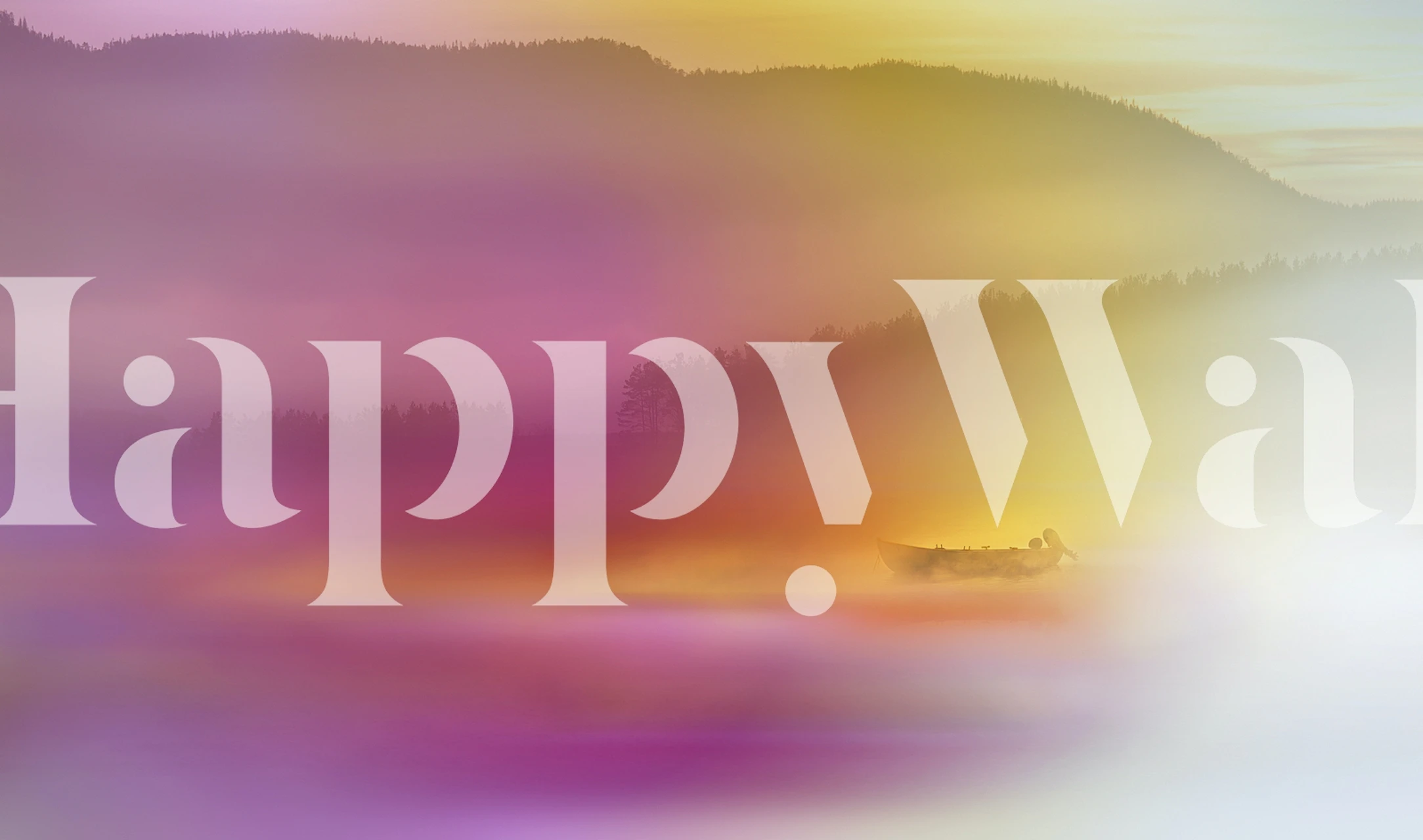 Watercolor seascape Tapete in einem Raum