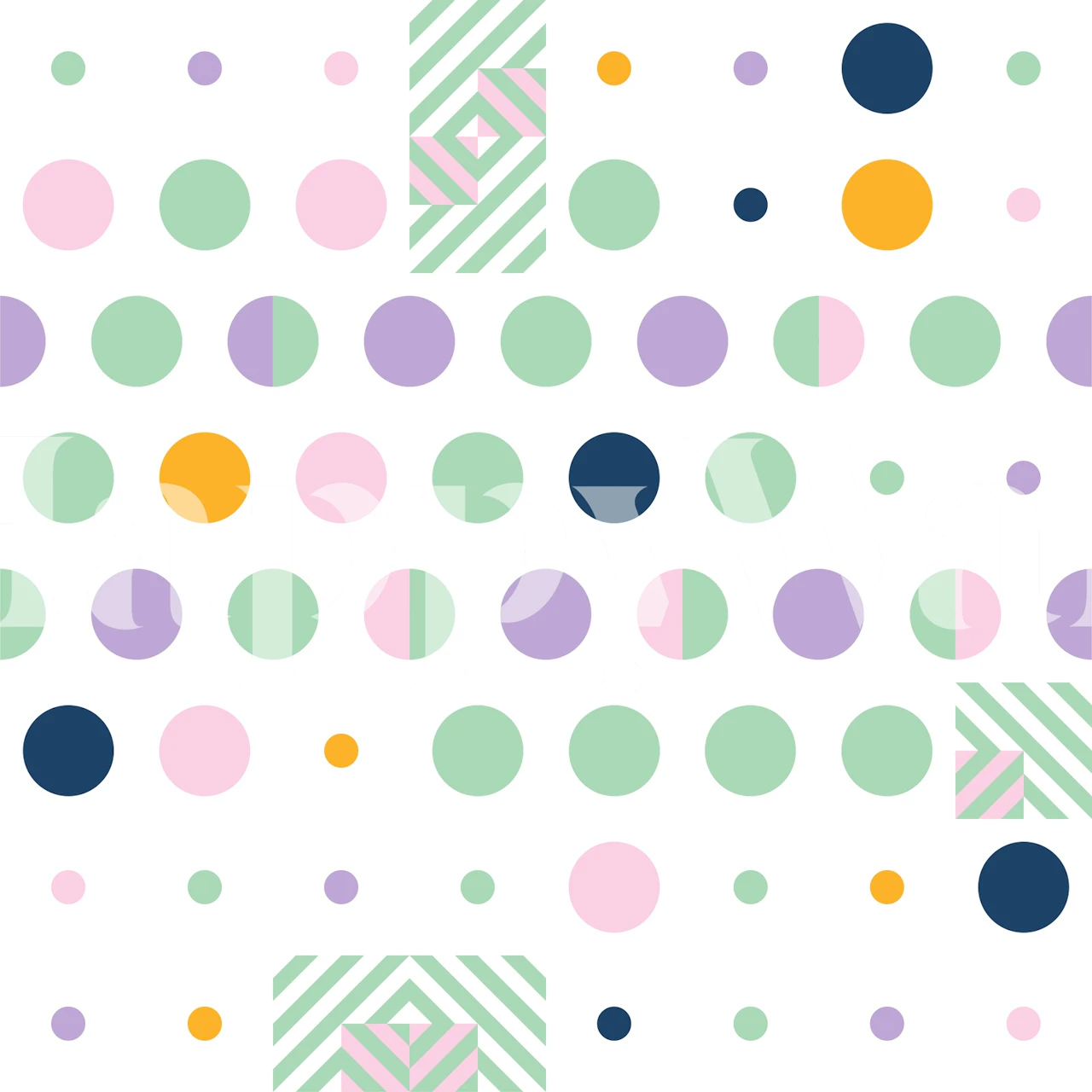 Kleurrijke geometrische behang in een stijlvolle kamer