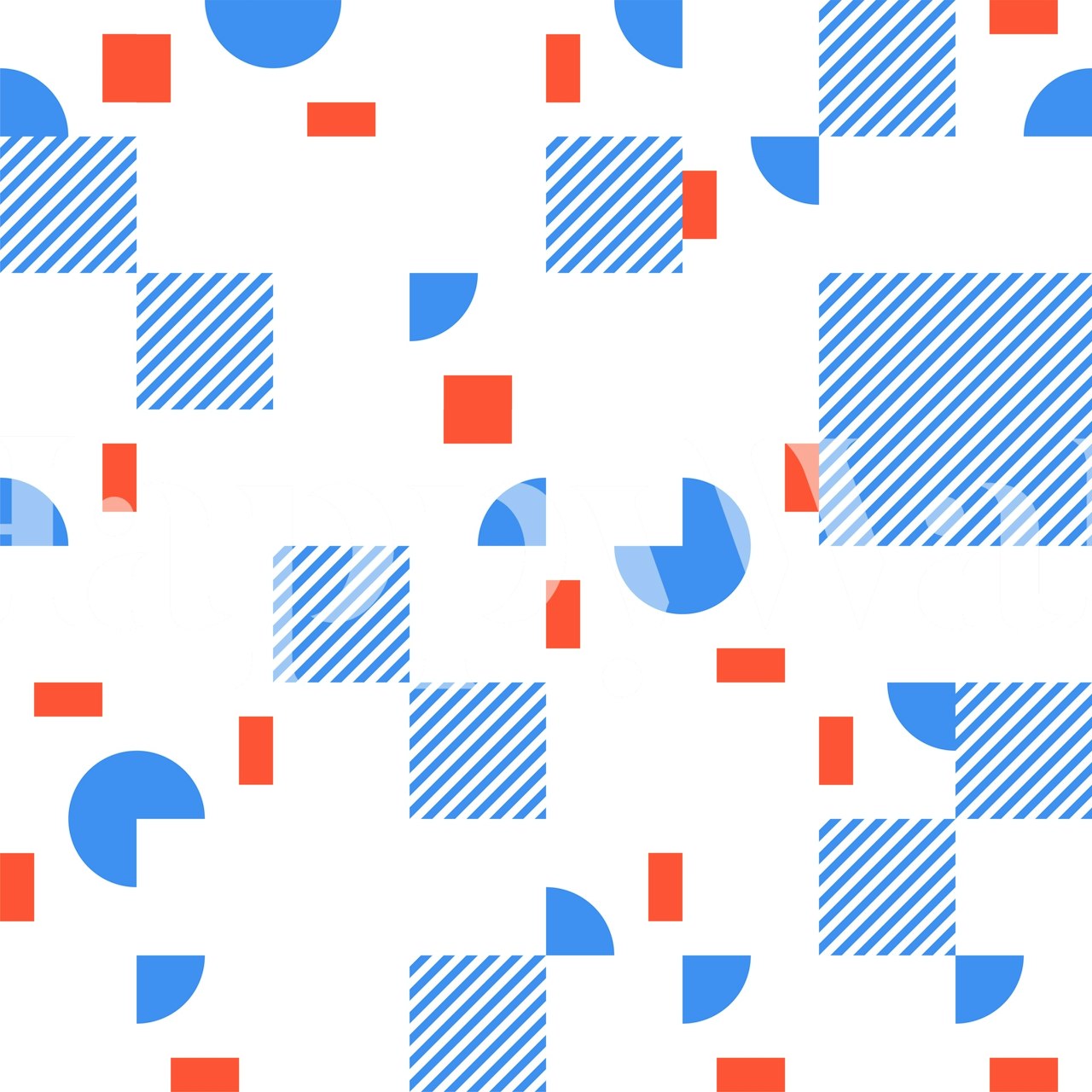 Geo Fav 10 papel de parede geométrico em um quarto