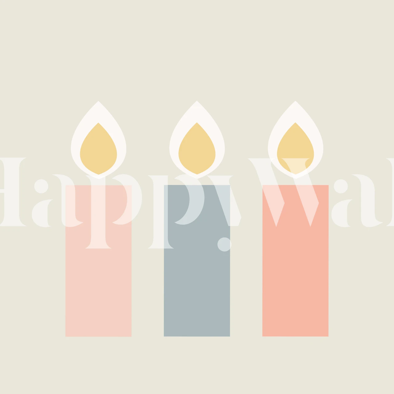 Hygge Xmas Candles tapet i et rom