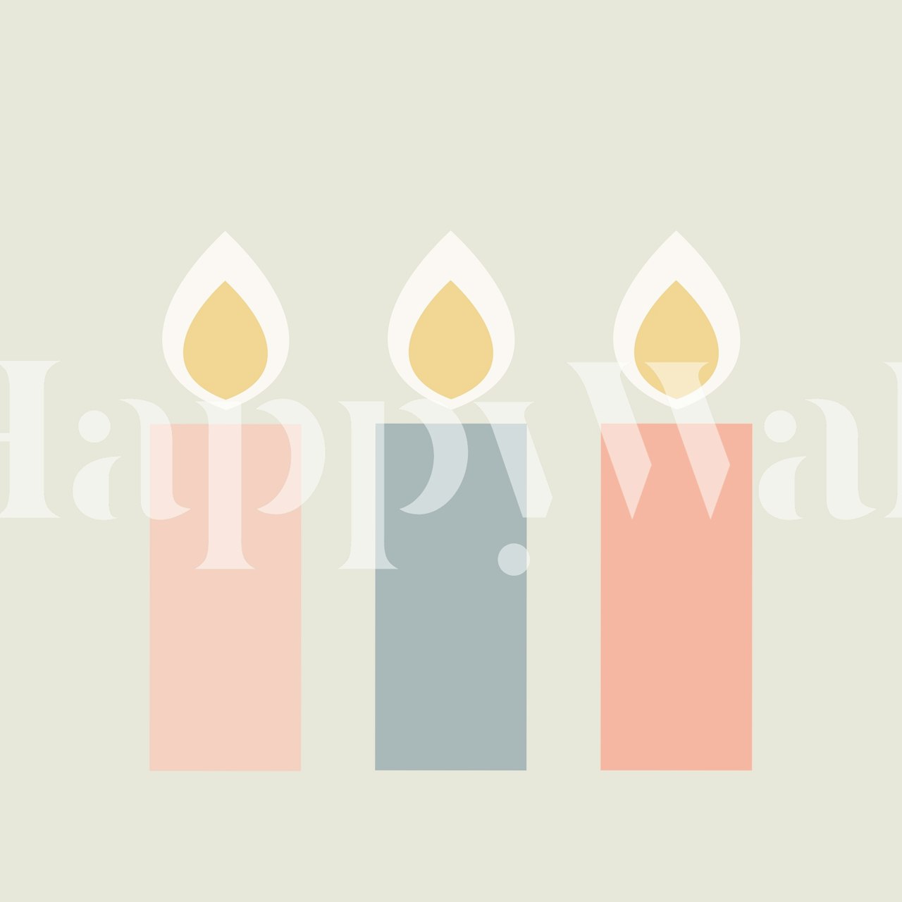 Hygge Xmas Candles wallpaper in a room