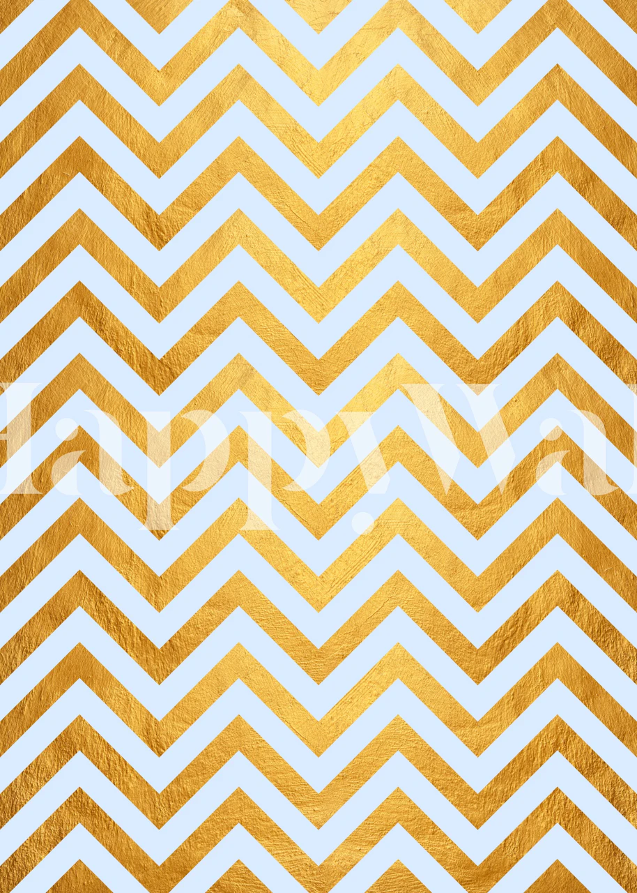 Gold chevron pattern on white background wallpaper