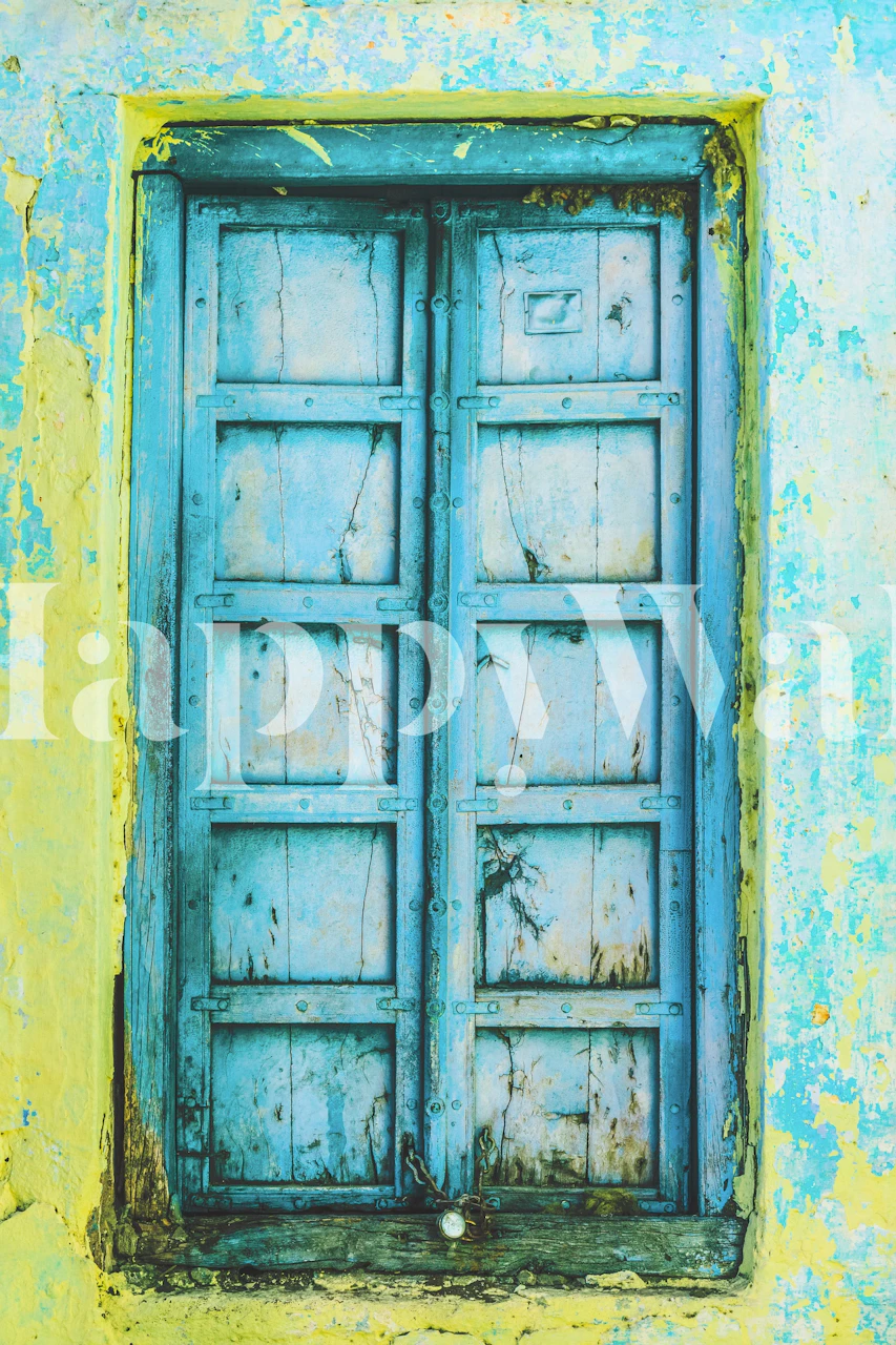 Doors of Rajasthan V wallpaper in a room