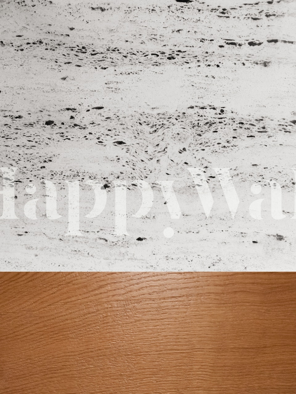 Ταπετσαρία Wood και Concrete σε ένα δωμάτιο