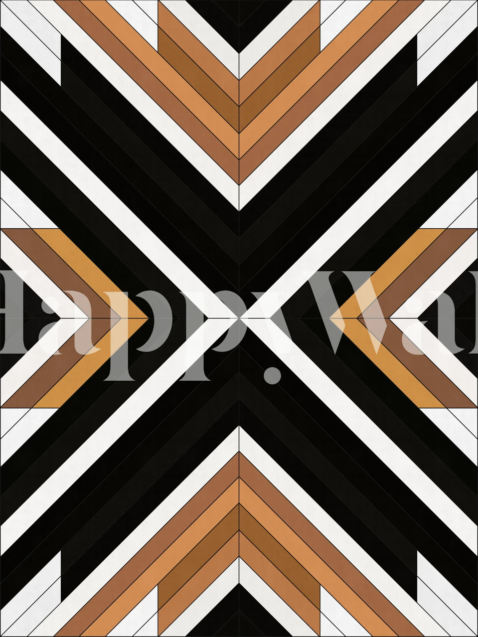 Black and brown geometric striped wallpaper pattern