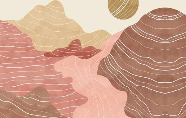 Modern pink desert dunes