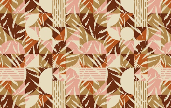 Nature with retro mosaic