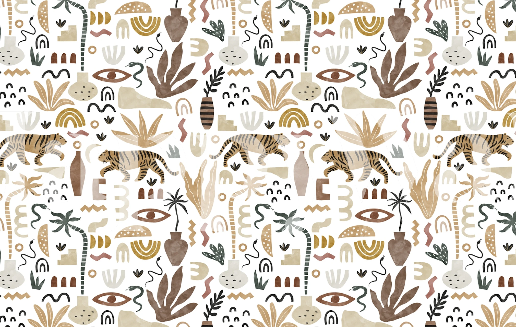 Wild Desert Shapes II wallpaper in a room