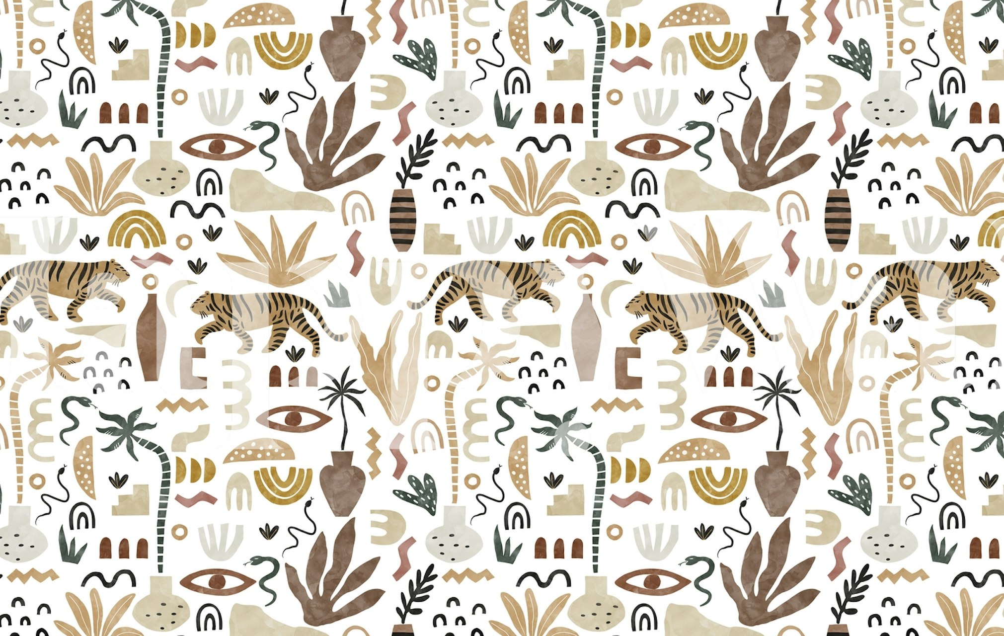 Wild Desert Shapes II wallpaper in a room