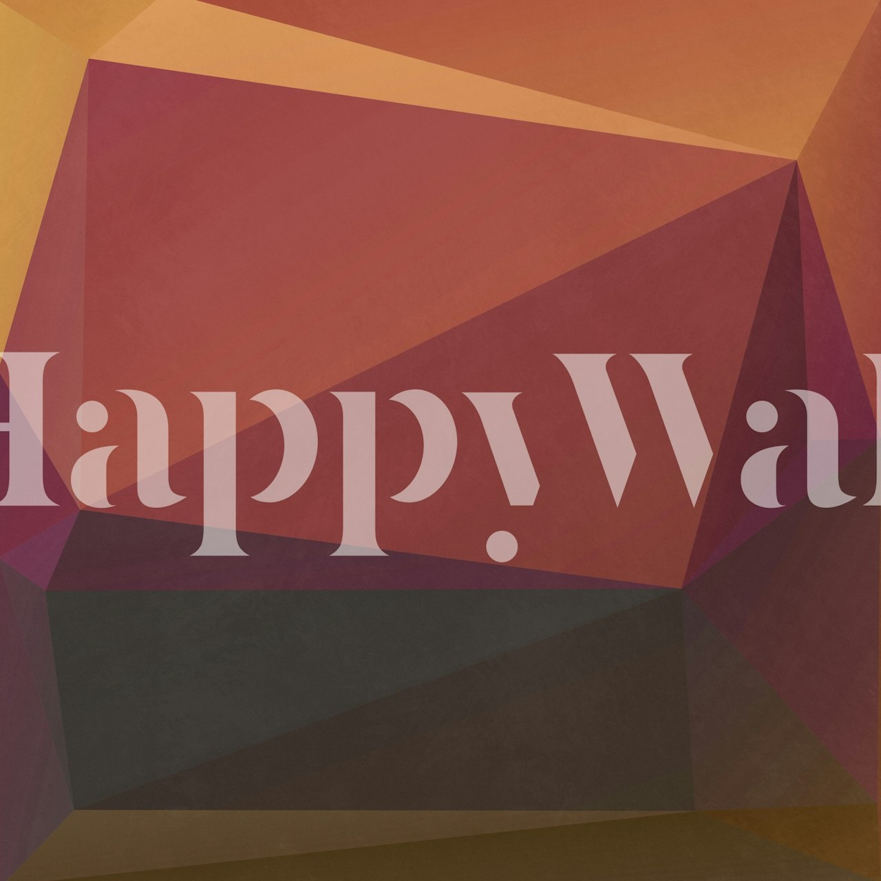 Geometric shapes in vibrant orange, red, and black wallpaper