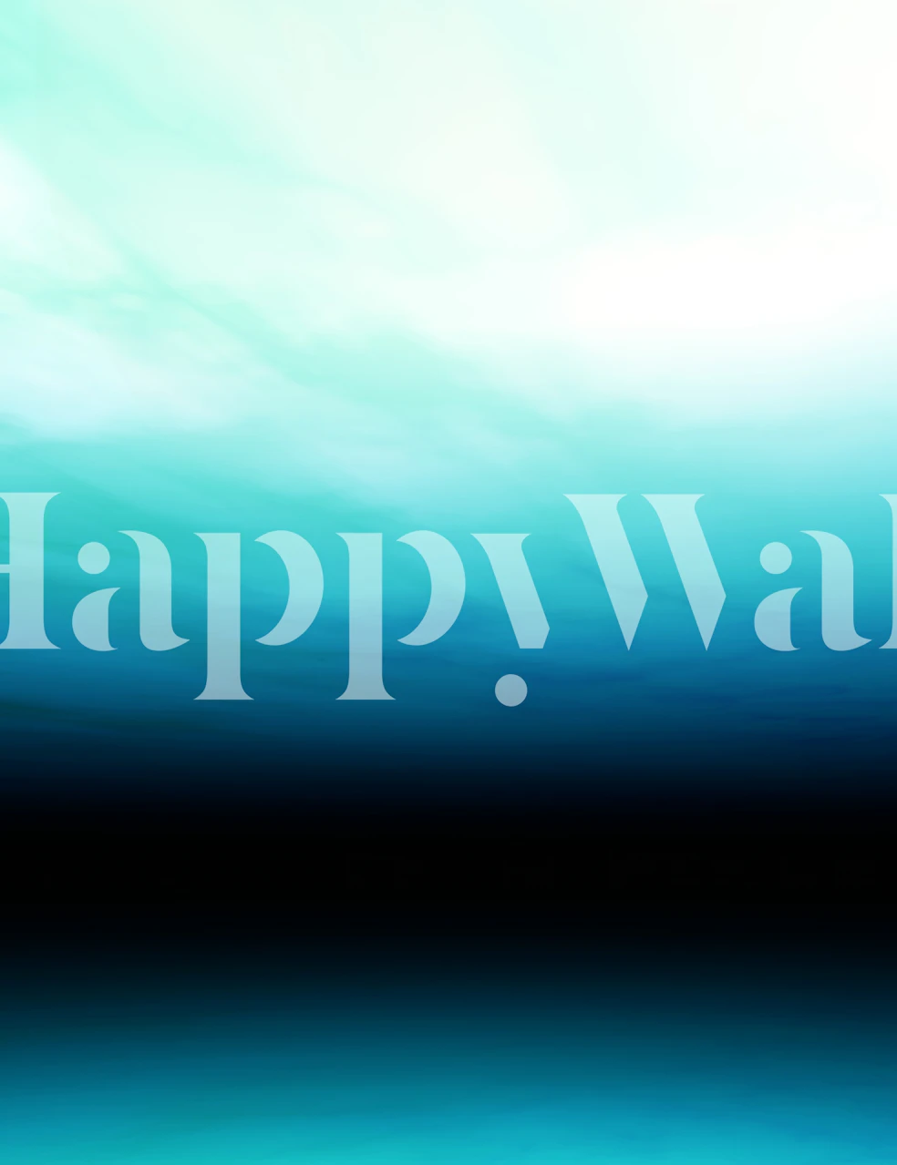 Mural de pared abstracto Blue Serenity con tranquilos degradados azules y texturas suaves y tranquilas.