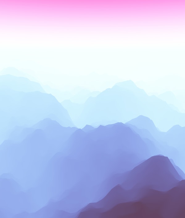 Mountains in a serene Dawn