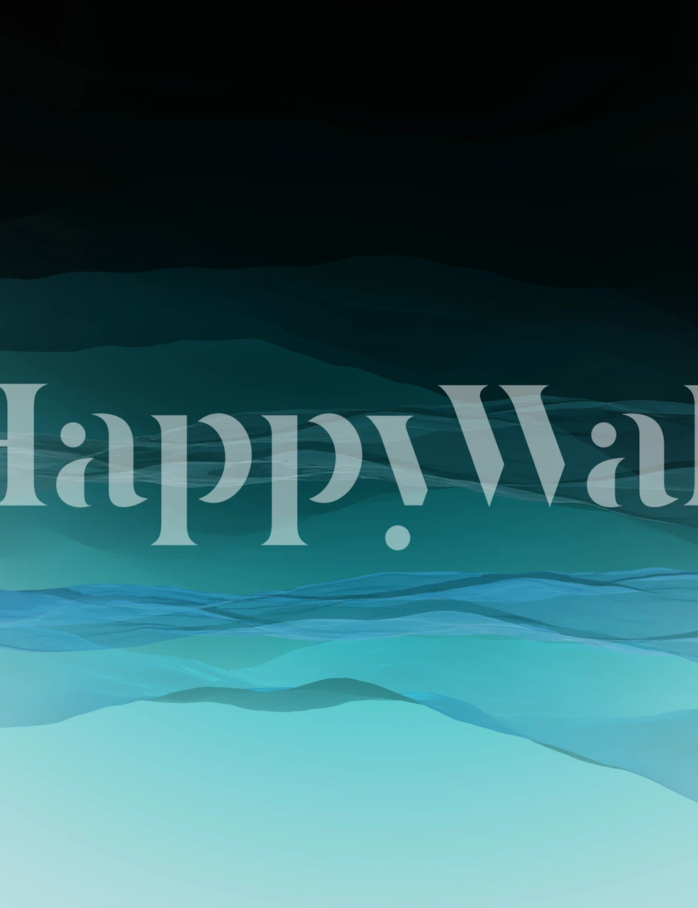 Blue abstract landscape wallpaper with soft gradient waves.