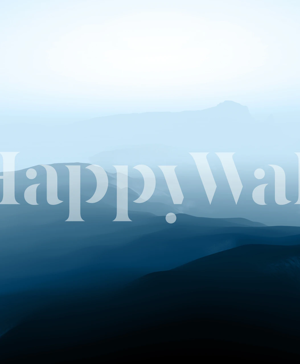 Blue Serenity III wallpaper in a stylish room