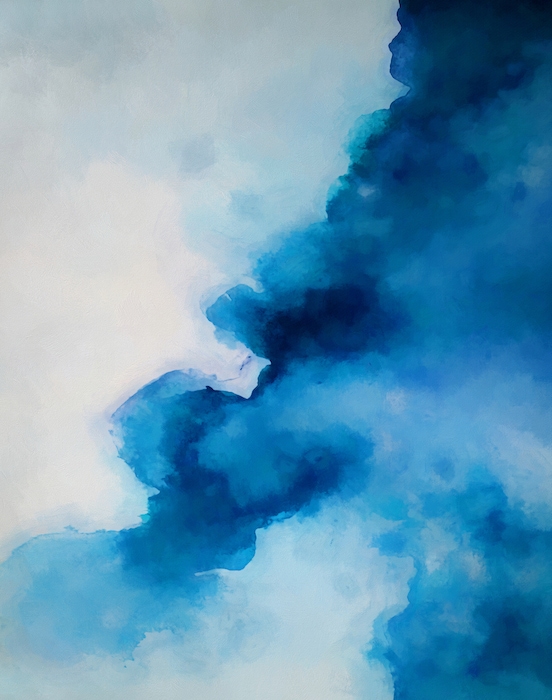 Blue Abstract Watercolor Wallpaper