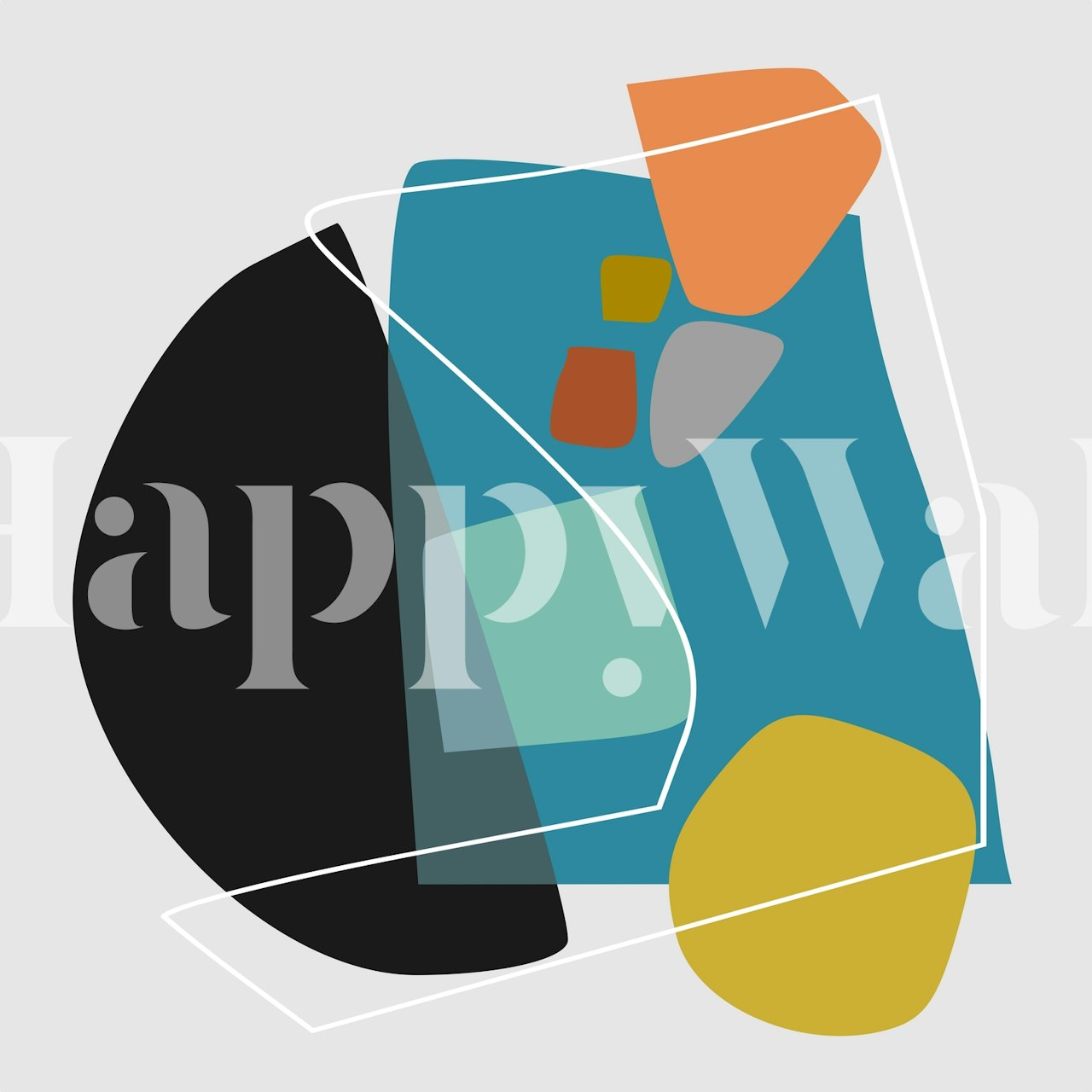 Abstract Composition 1100 wallpaper in a room