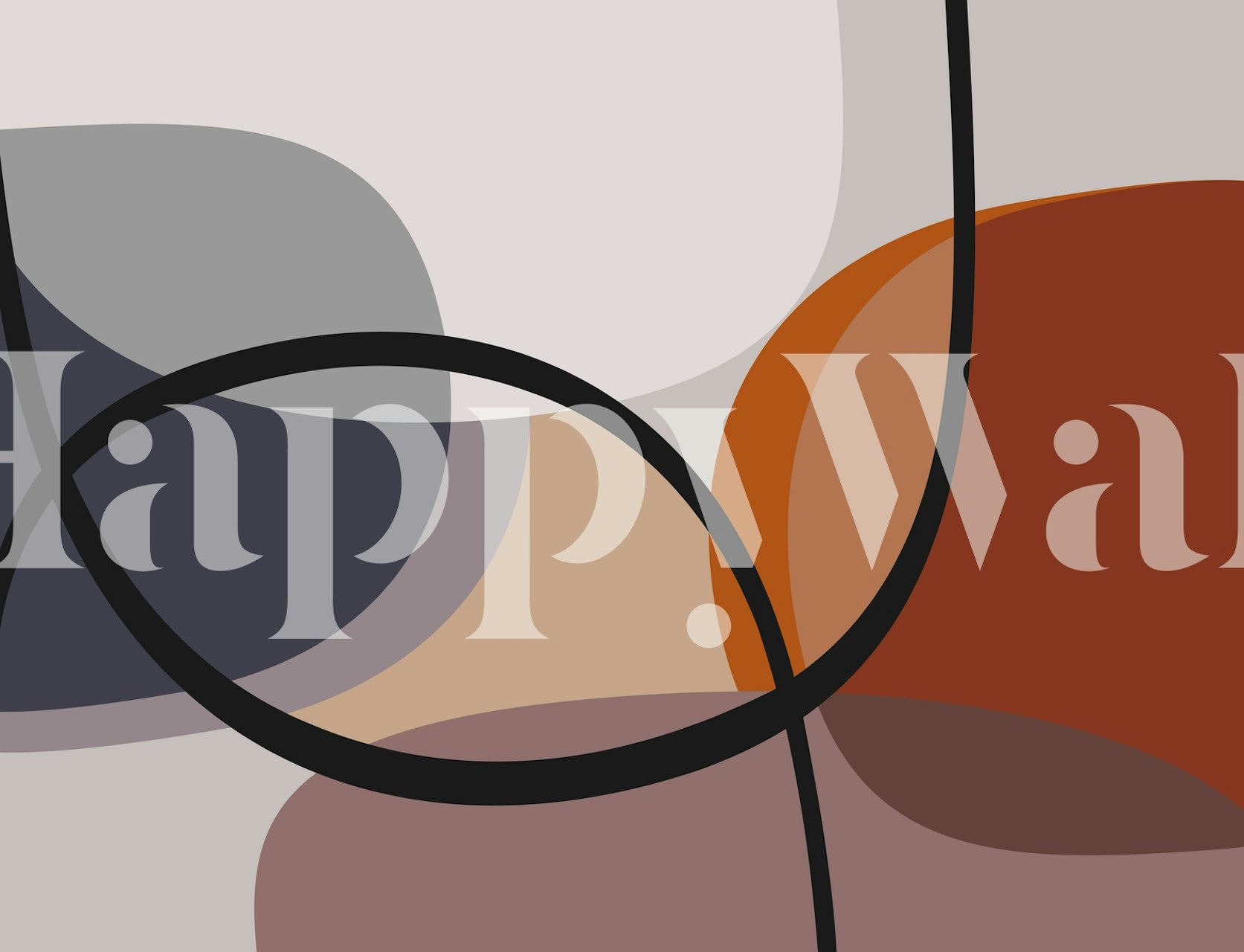 Abstract Composition 1091 wallpaper in a room