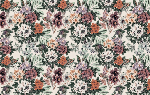 Floral and exotic birds