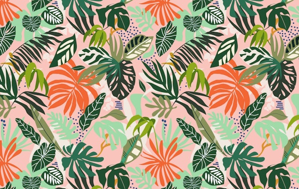 Simple graphic jungle pattern