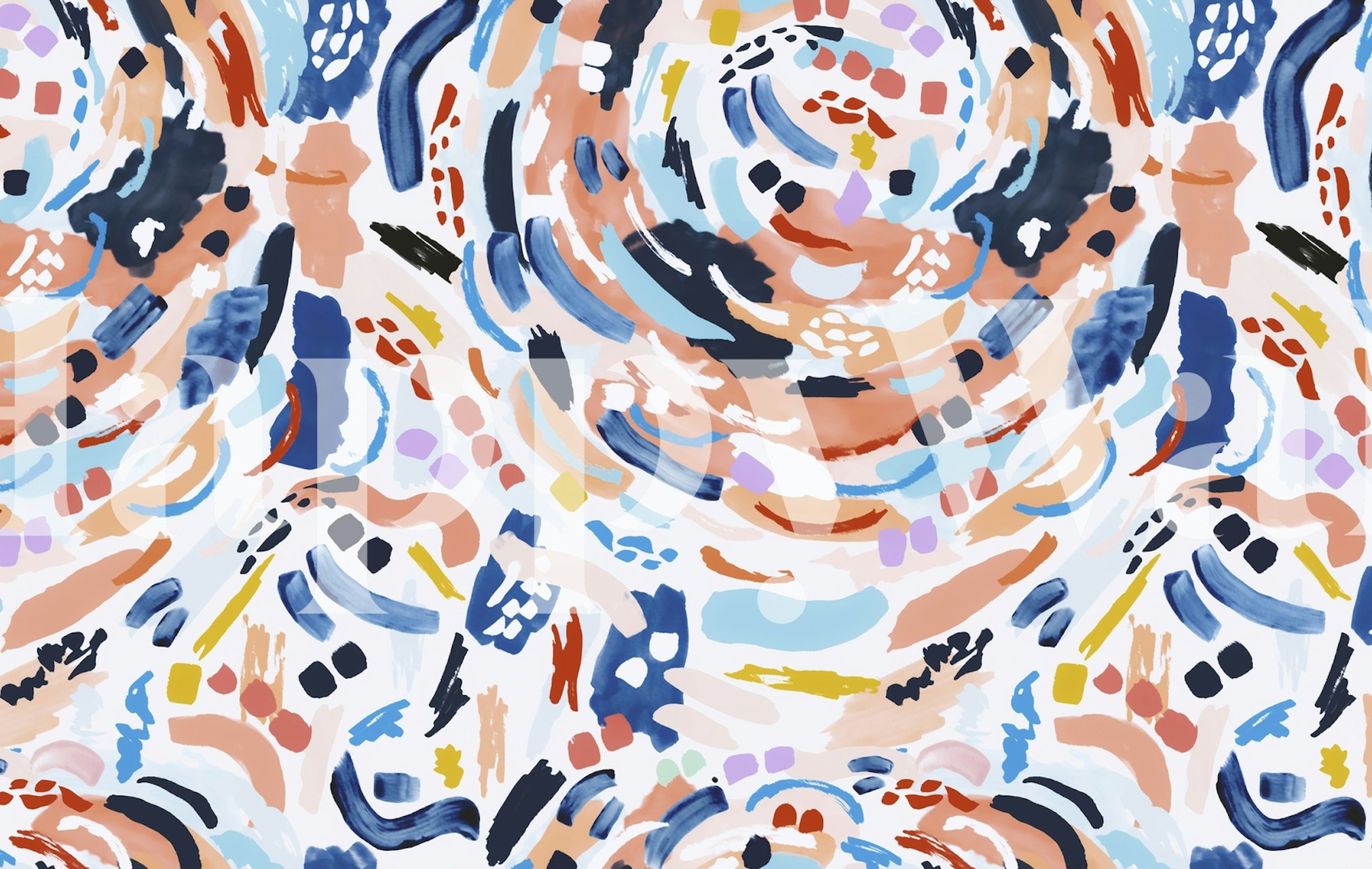 Abstract colorful swirl pattern wallpaper with pastel hues