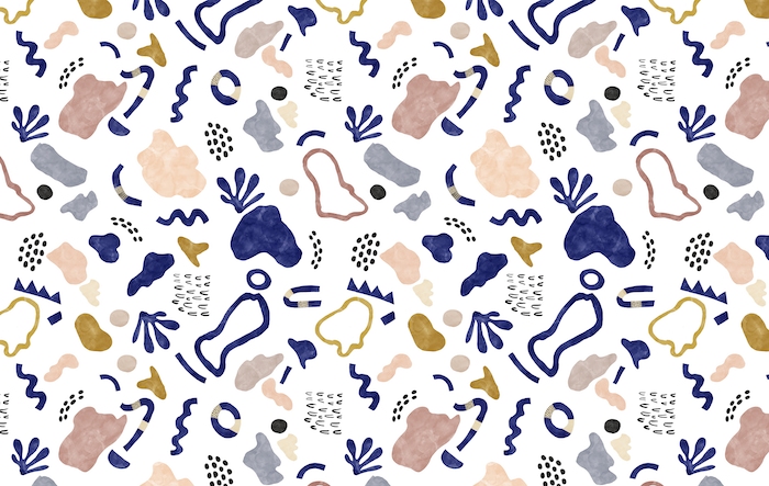 Abstract Shapes and Strokes M Wallpaper - Happywall