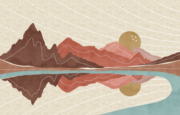 Simple lagoon landscape