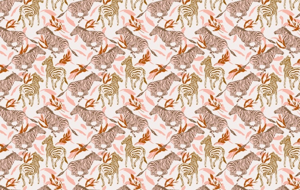 Abstract strokes zebra pattern