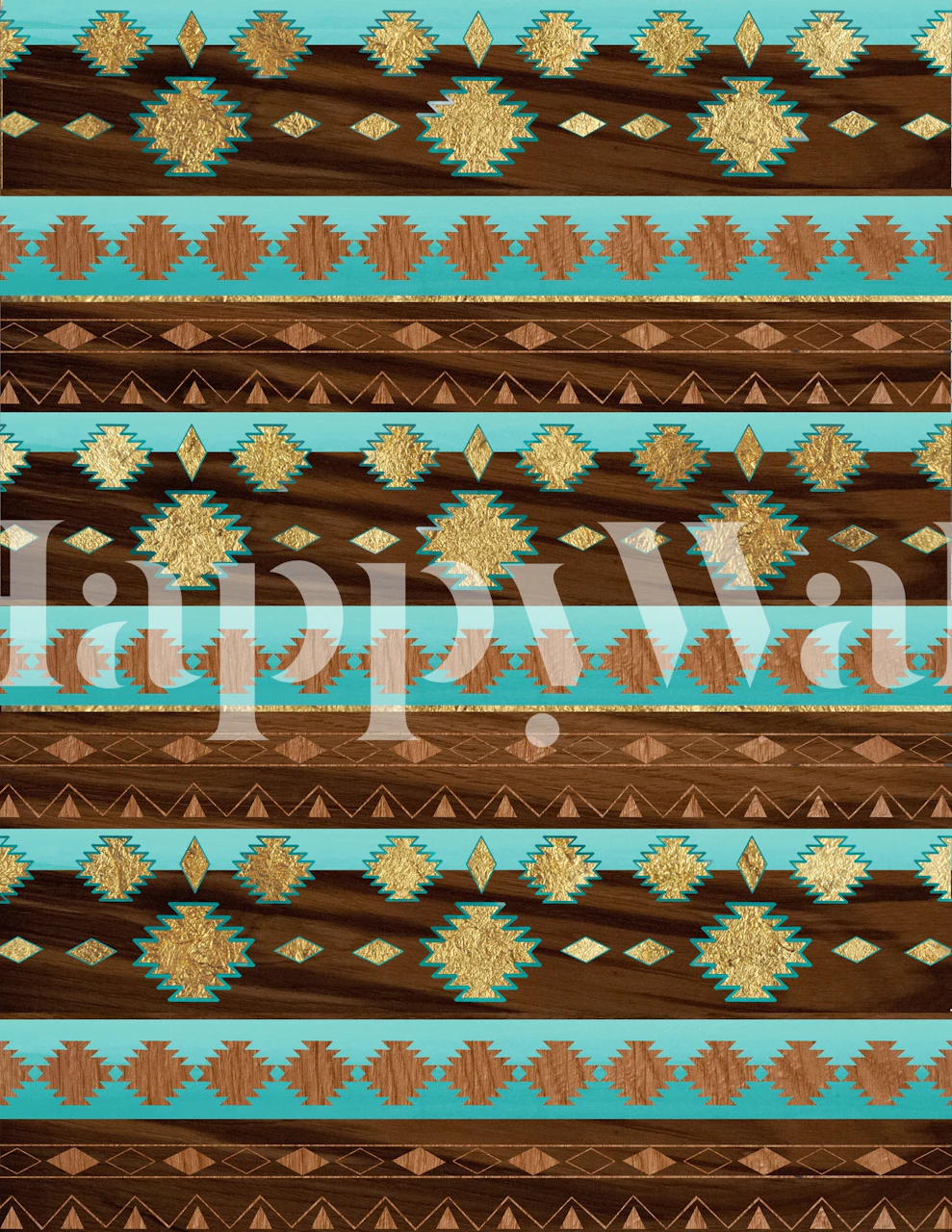 Tribal Boho Chic Glam 1 tapet i ett rum