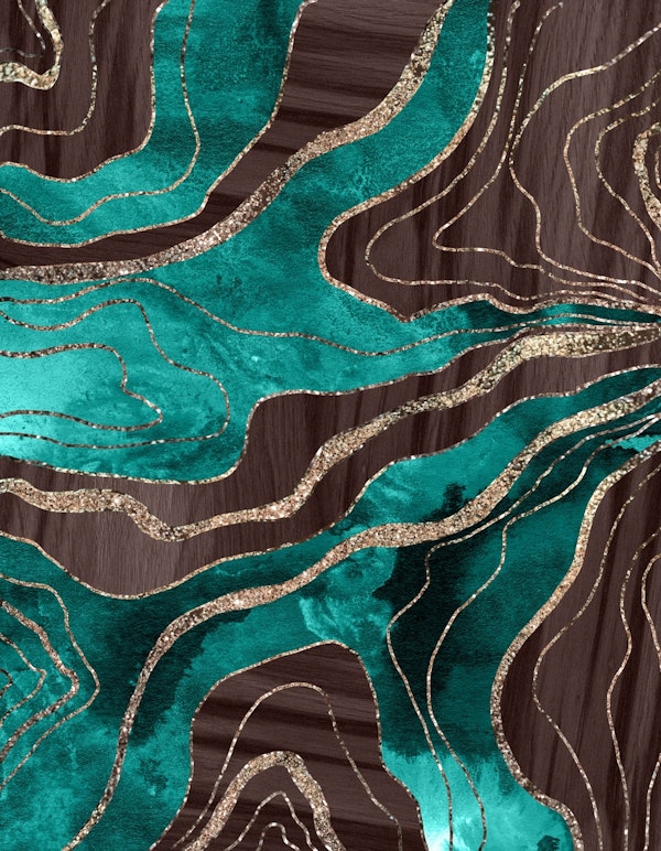 Wood Ink Agate Glitter Glam 1