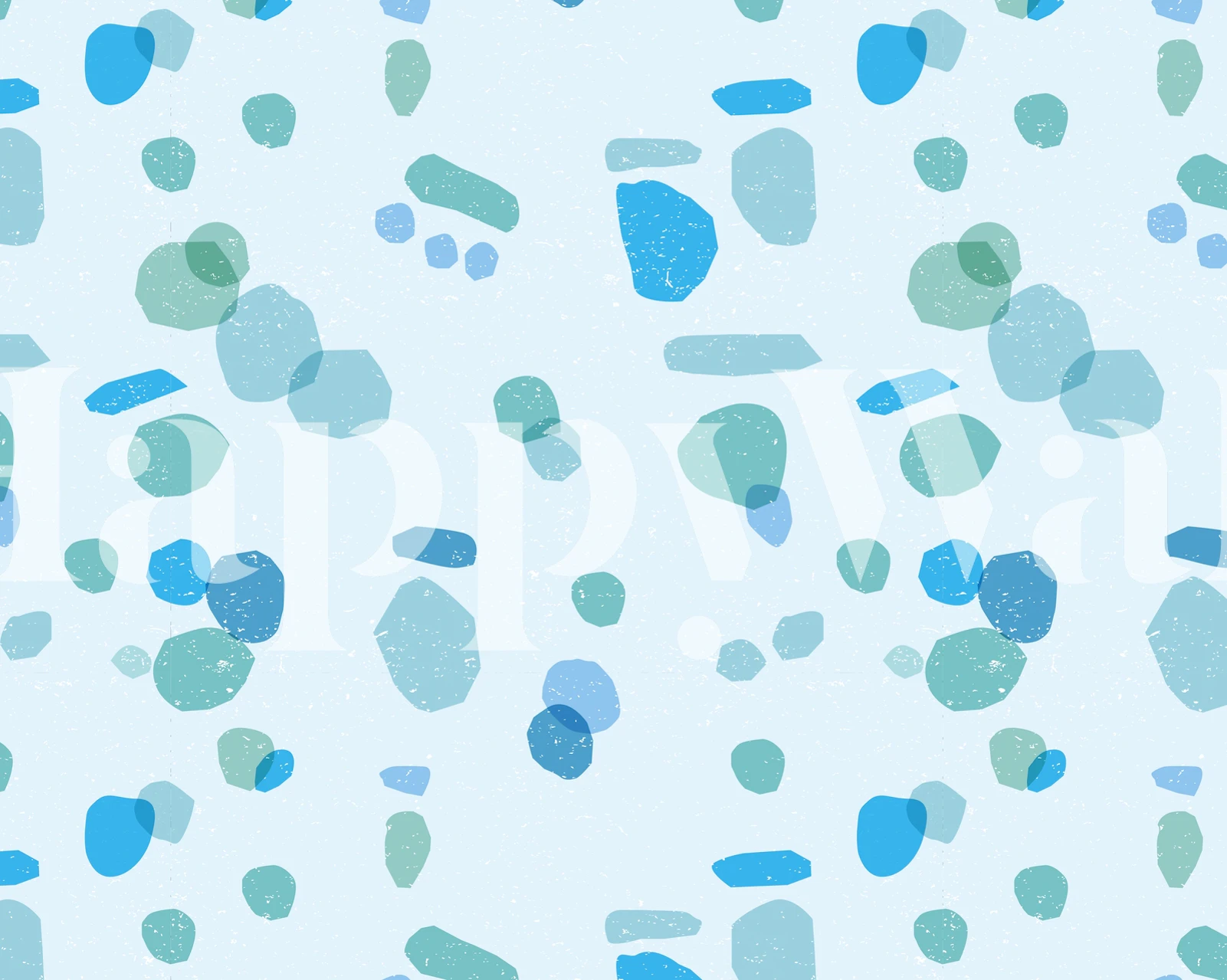 Colorful blue and green stones pattern wallpaper